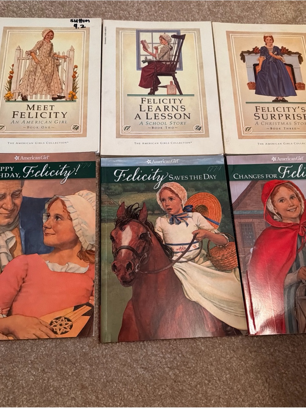 Lot of 6 American Girl Paperback Books Complete Felicity Series 1-6